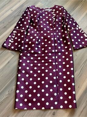 Lily & Taylor New York Polka Dot Dress Size 12
